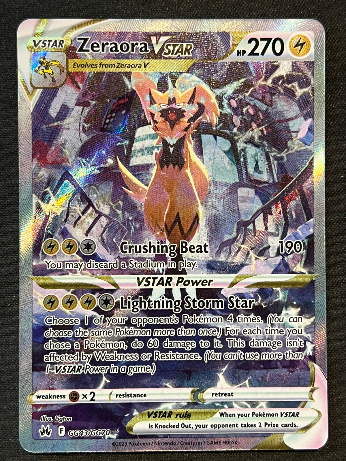 Zeraora VSTAR - SWSH: Crown Zenith: Galarian Gallery (CRZ:GG) NM Pokemon