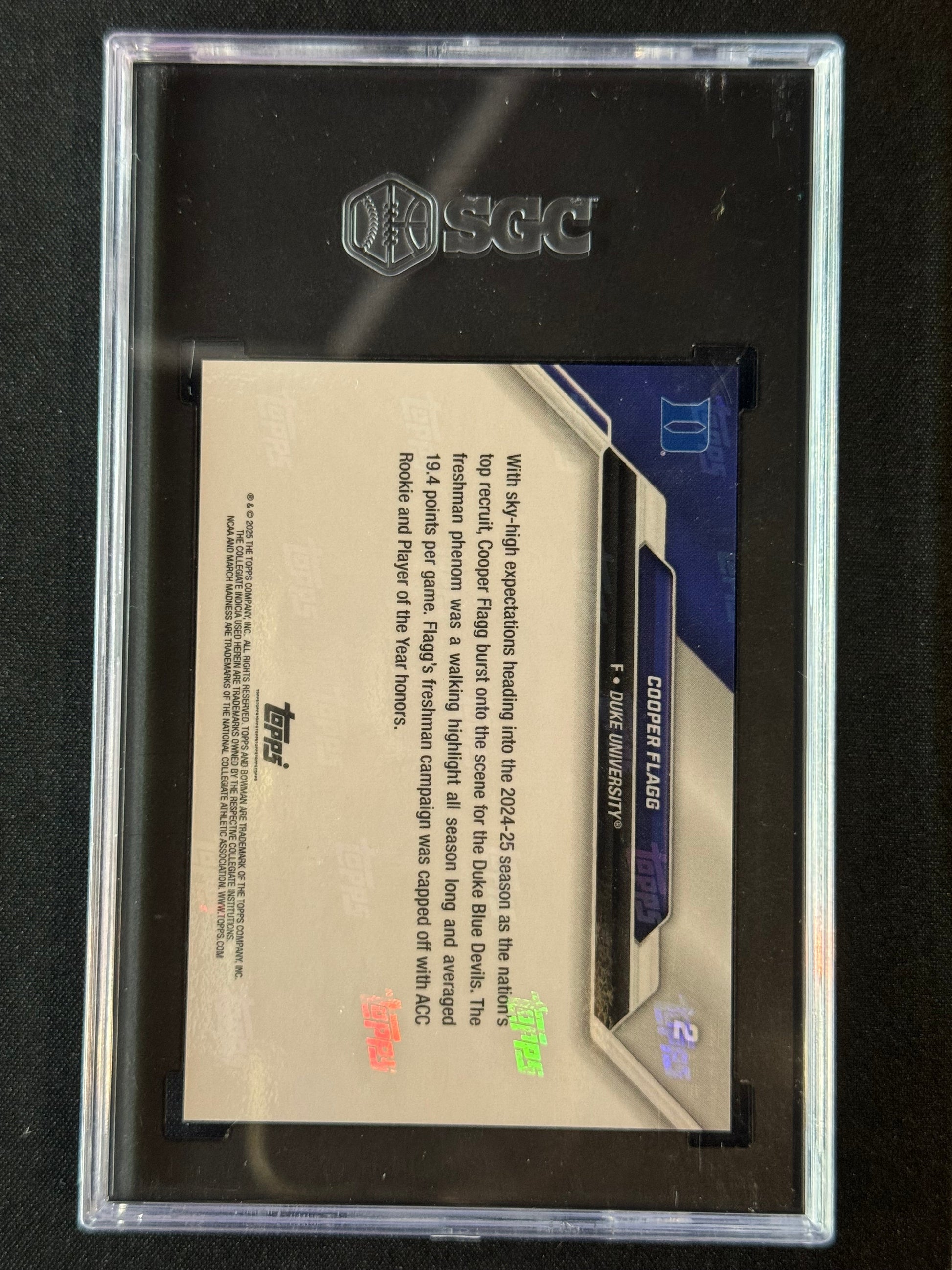 2024-25 Bowman U Now Cooper Flagg SGC 10