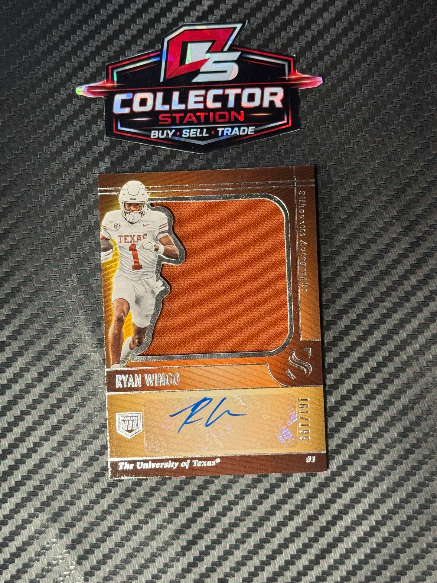 2025 Panini Silhouette Ryan Wingo #SA-RWO Patch Auto /199 Texas Longhorns