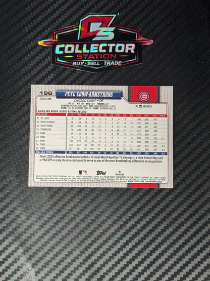 2026 Topps Pete Crow-Armstrong Team Border Variation #196