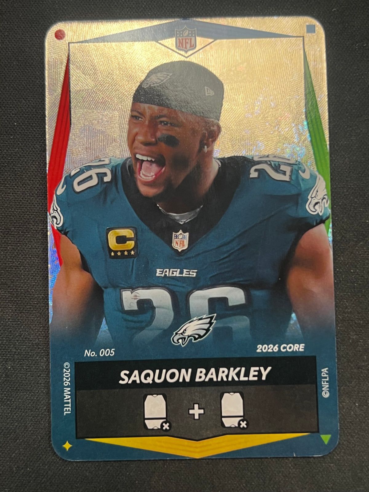2026 Uno Elite Core Edition - SSP Cracked Foil  Saquon Barkley #005