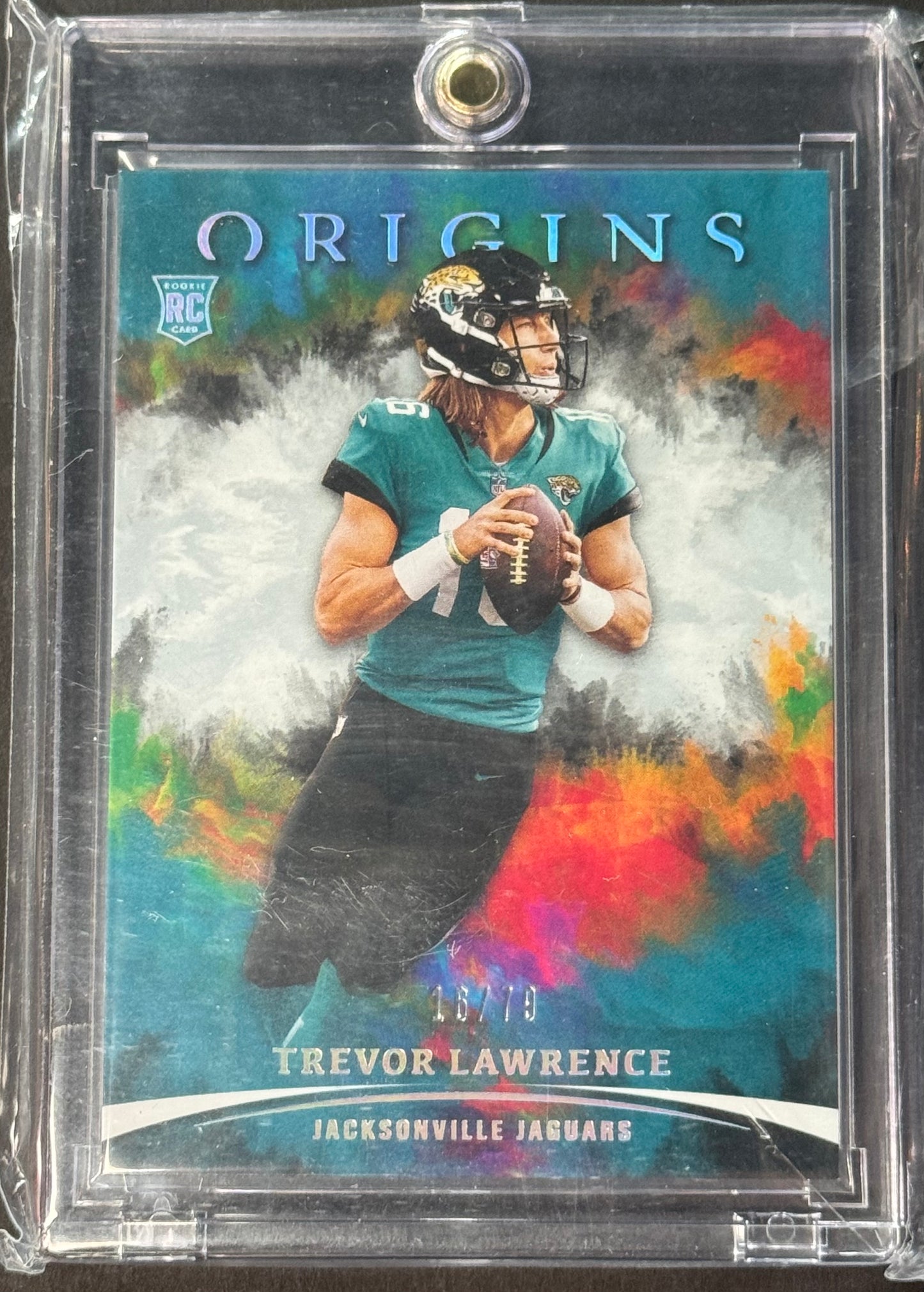 2021 Panini Origins Trevor Lawrence Silver 16/79 Jersey Match Rookie #101