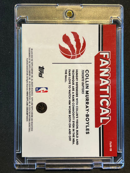 2025-26 Topps Chrome Update Collin Murray-Boyles Fanatical RC #FAN-19 Raptors