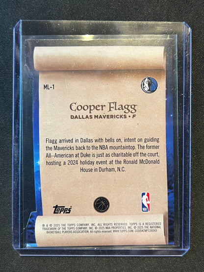 2025-26 Topps Holiday - Making the Nice List Cooper Flagg #ML-1 (RC)