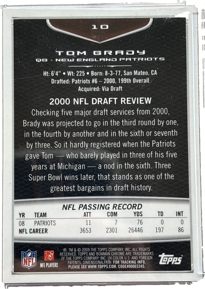 Bowman 2009 Chrome Tom Brady #10