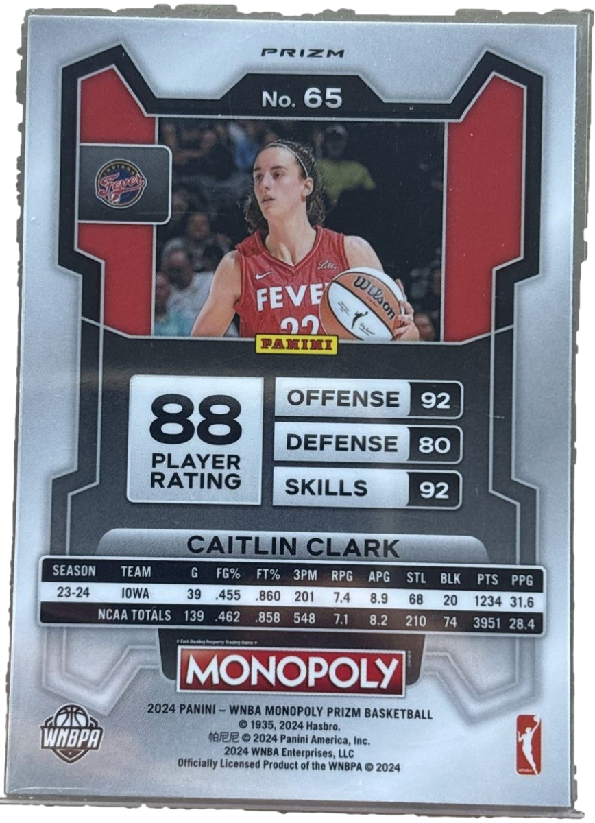 Panini 2024 Prizm Caitlin Clark Free Parking Cracked Ice RC