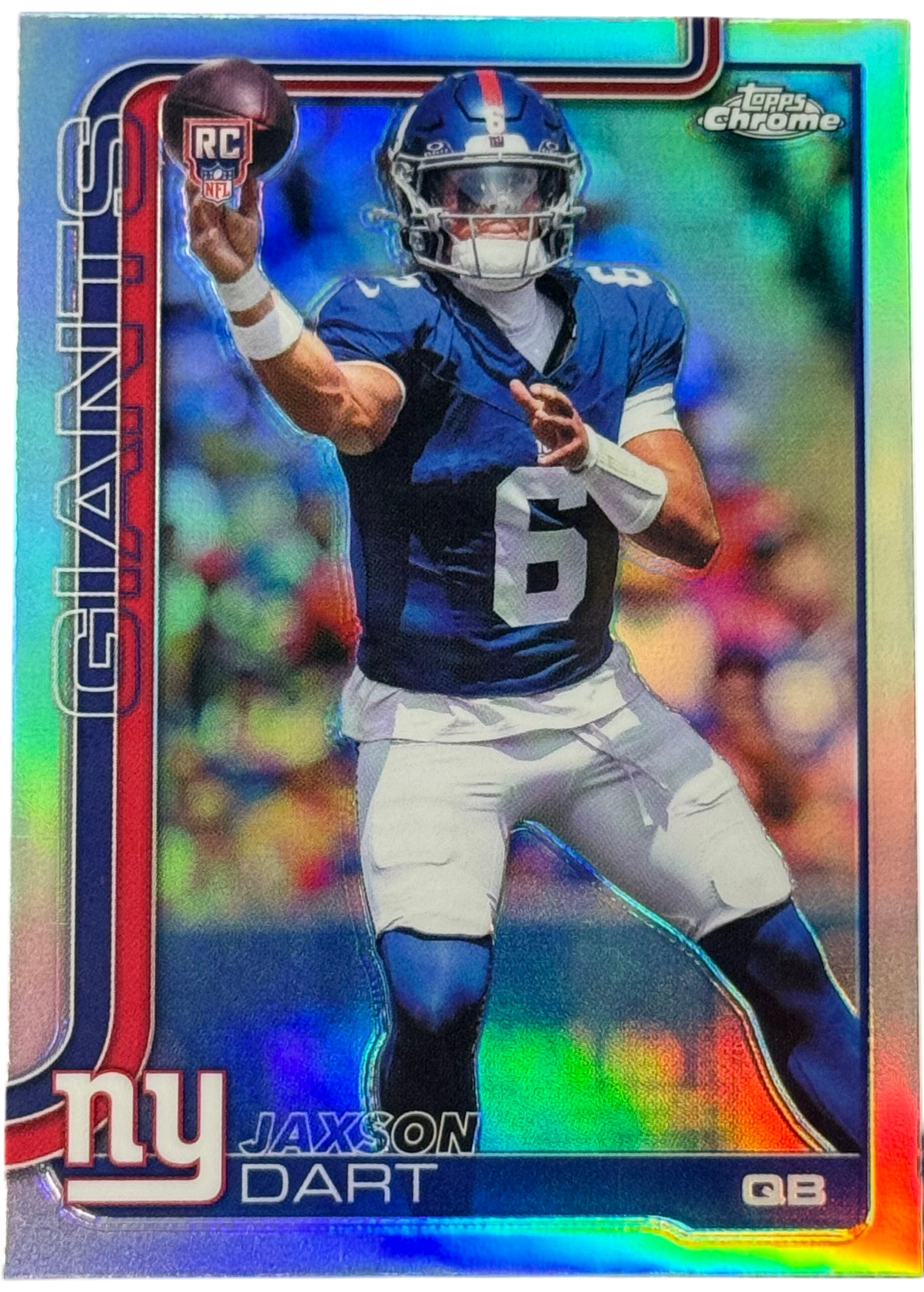 2025 Topps Chrome Football Jaxson Dart Refractor #306 (RC)