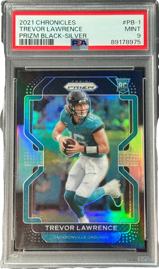 2021 Panini Chronicles - Prizm Black Trevor Lawrence Silver Prizm  #PB-1 RC