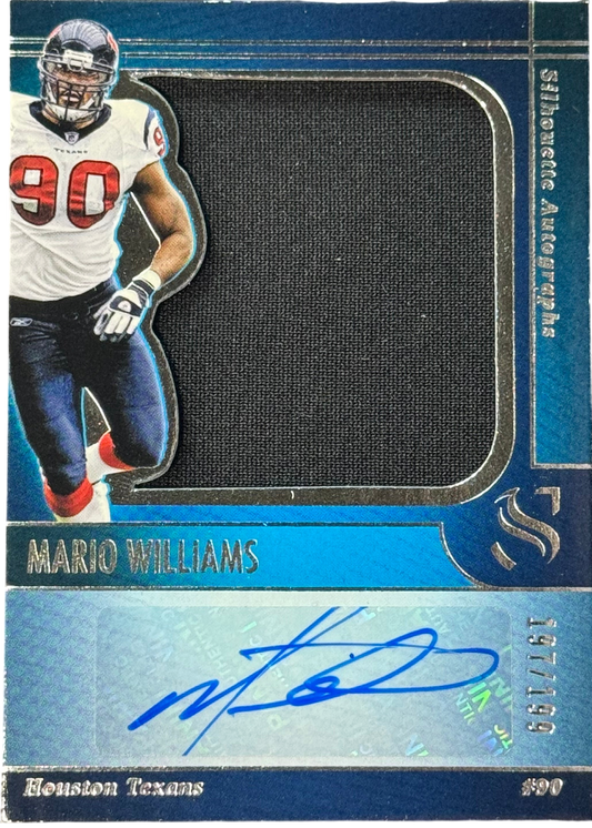 2025 Panini Silhouette Mario Williams Patch Auto /199 #SA-MWS