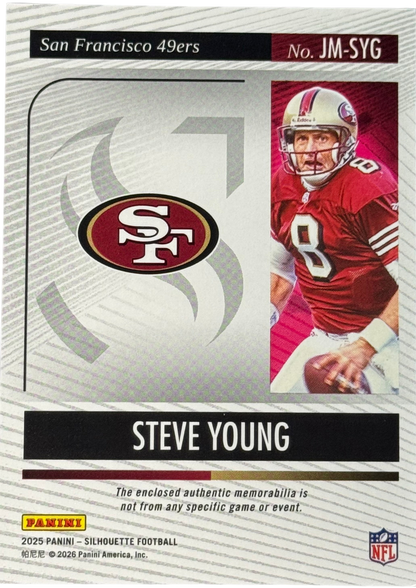 2025 Panini Silhouette Steve Young Jumbo Memorabilia /49 #JM-SYG