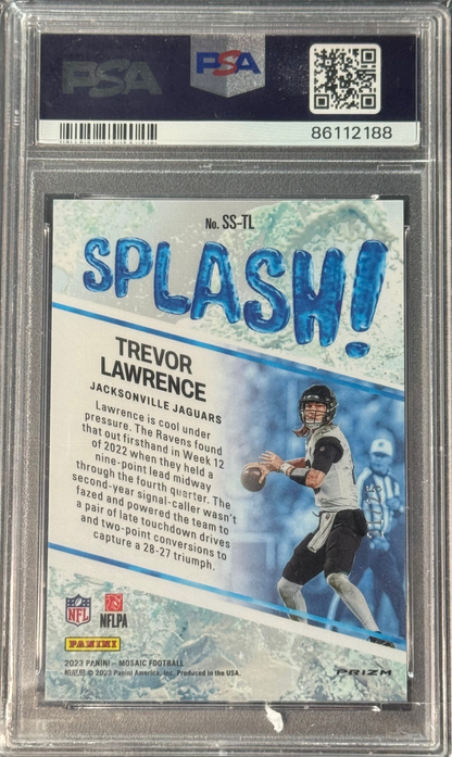 2023 Panini Mosaic Trevor Lawrence Splash White Mosaic Prizm #SS-TL