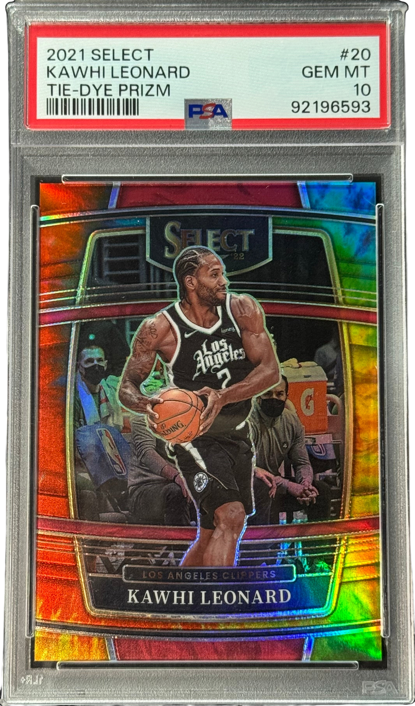 2021 Select Kawhi Leonard Tie-Dye Prizm /25