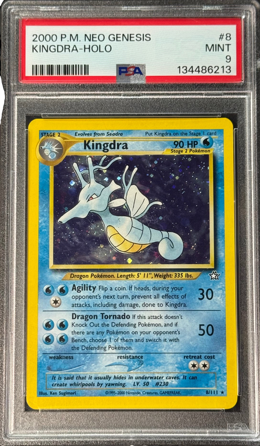 2000 Kingdra Holo Neo Genesis #8 PSA 9