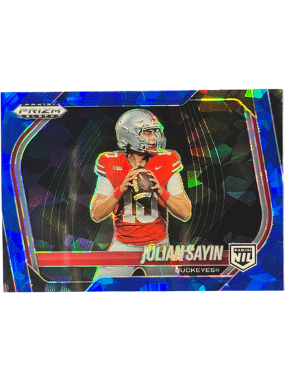 2025 Prizm Black Julian Sayin Blue Cracked Ice /125 #192