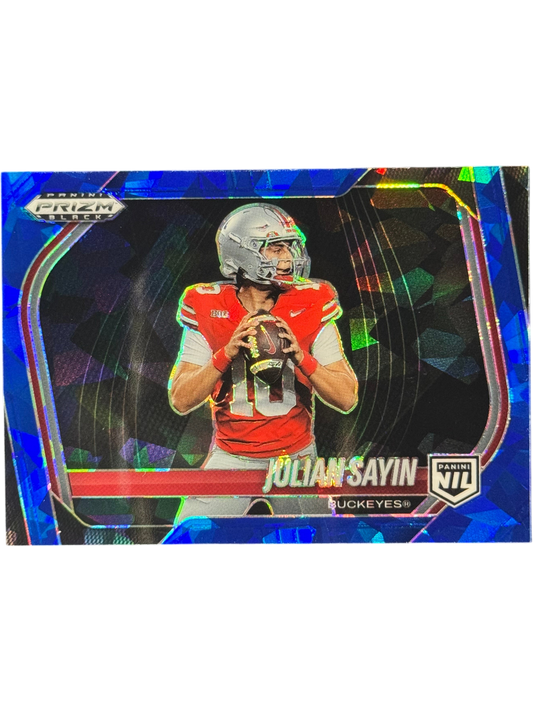 2025 Prizm Black Julian Sayin Blue Cracked Ice /125 #192