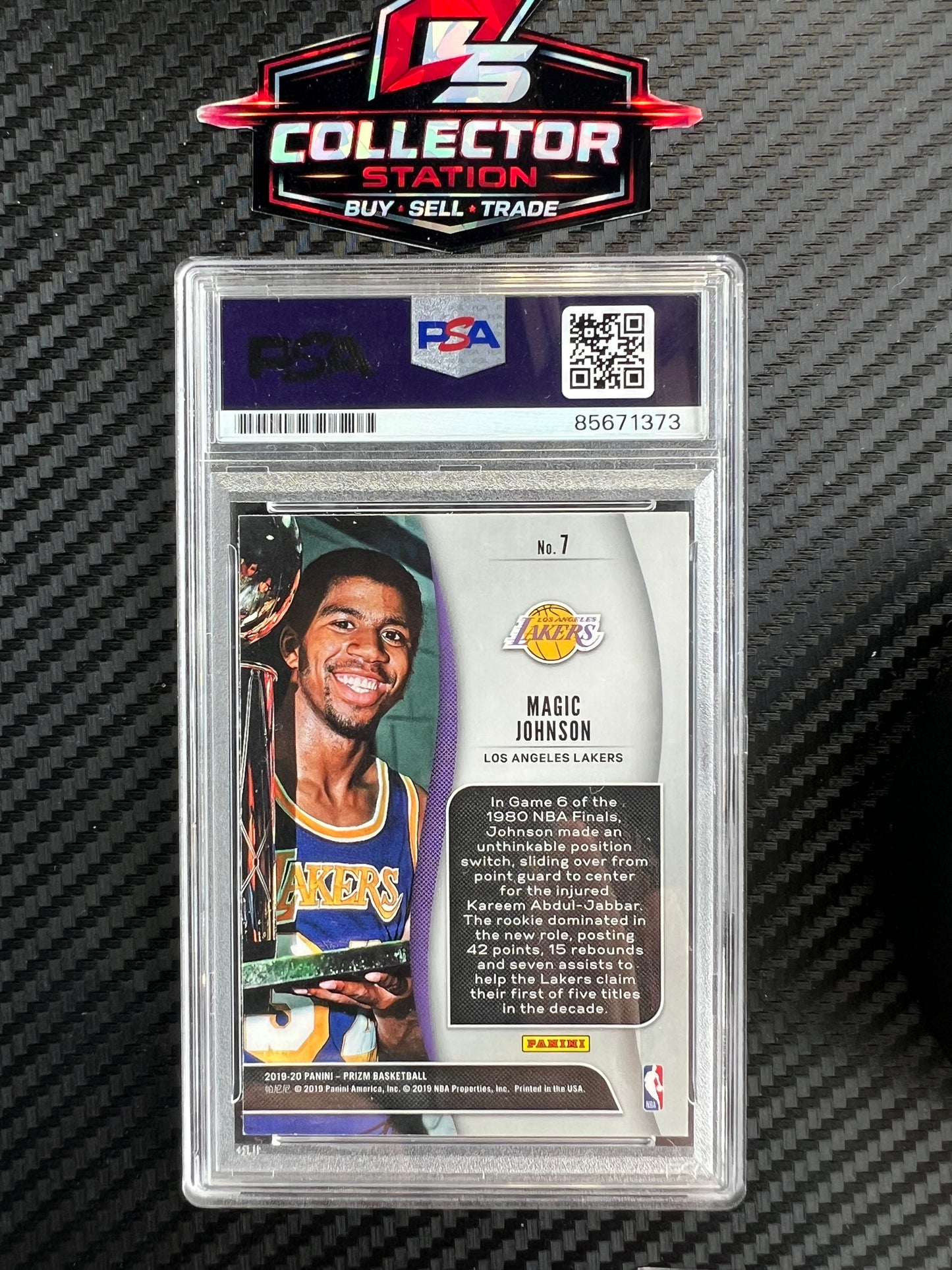 2019-20 Panini Prizm MAGIC JOHNSON Lakers NBA Finalists PSA|DNA Authentic Auto