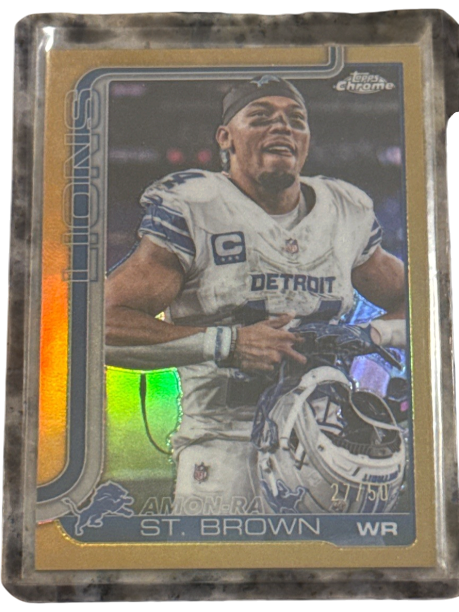 2025 Topps Chrome Amon-Ra St. Brown [Gold Refractor] #98 /27