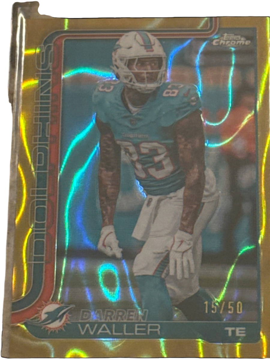 2025 Topps Chrome Darren Waller [Gold Wave Refractor] #193 /15