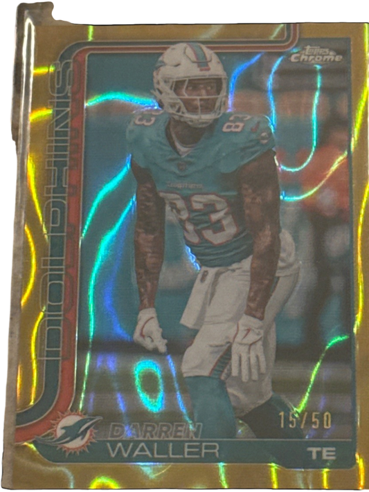 2025 Topps Chrome Darren Waller [Gold Wave Refractor] #193 /15
