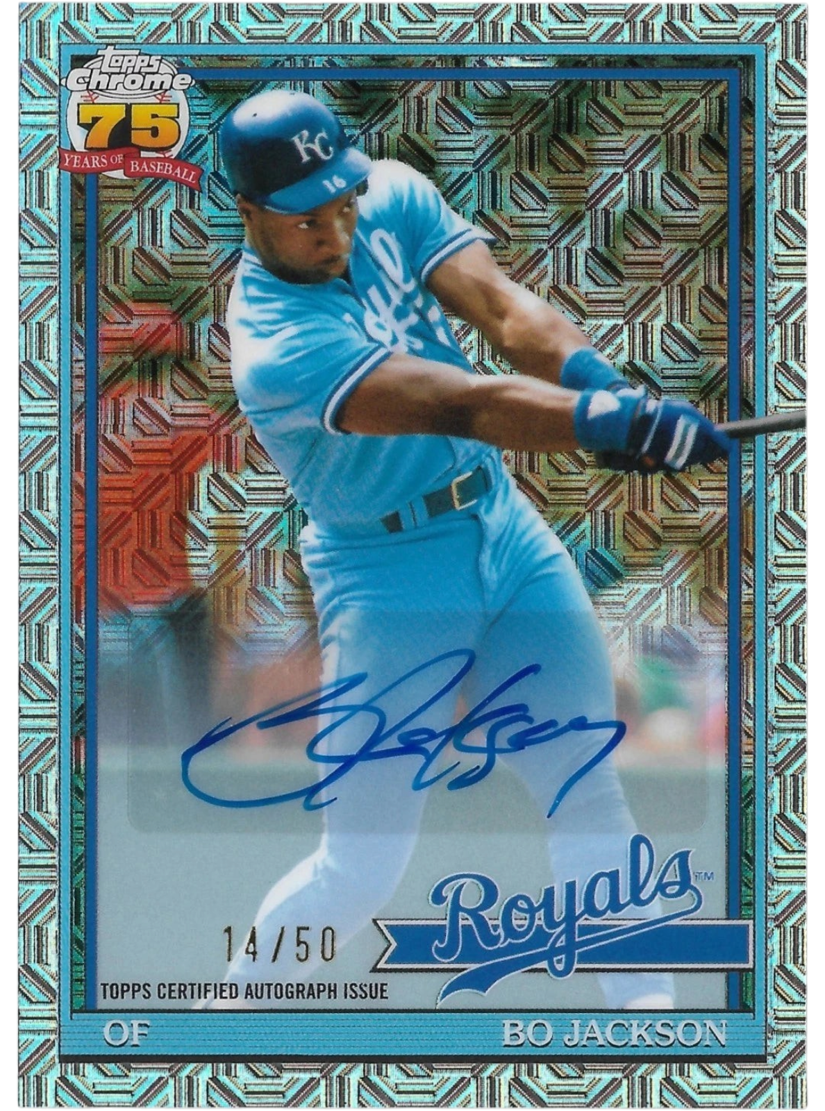 2026 Topps Series 1 Baseball Bo Jackson Silver Pack Chrome Mojo Auto /50
