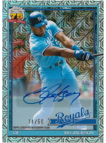 2026 Topps Series 1 Baseball Bo Jackson Silver Pack Chrome Mojo Auto /50