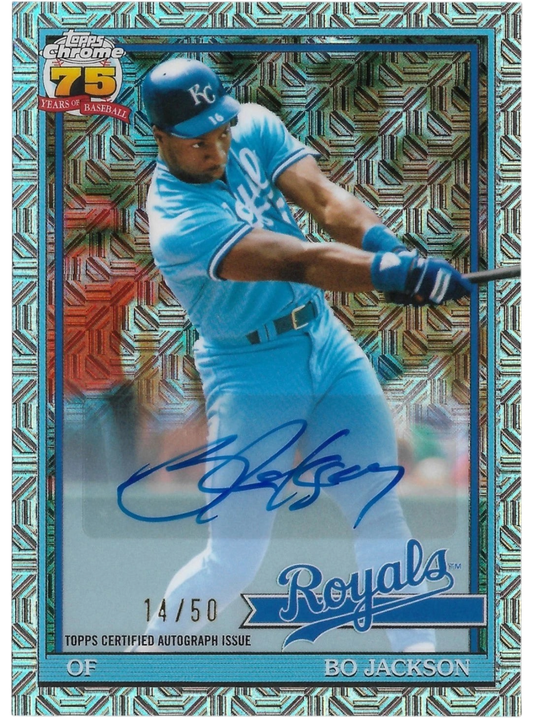 2026 Topps Series 1 Baseball Bo Jackson Silver Pack Chrome Mojo Auto /50