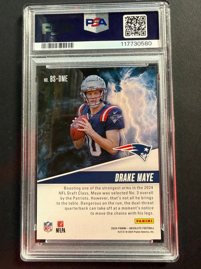 2024 Absolute Drake Maye By Storm #BSDME PSA 8