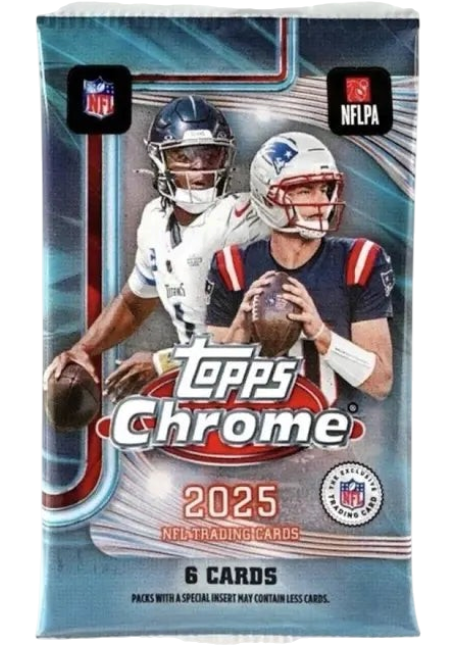 2025 Topps Chrome Football Mega Box Retail Pack