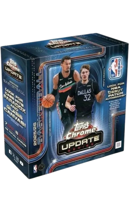 2025-26 Topps Chrome Update Series Basketball Mega Box