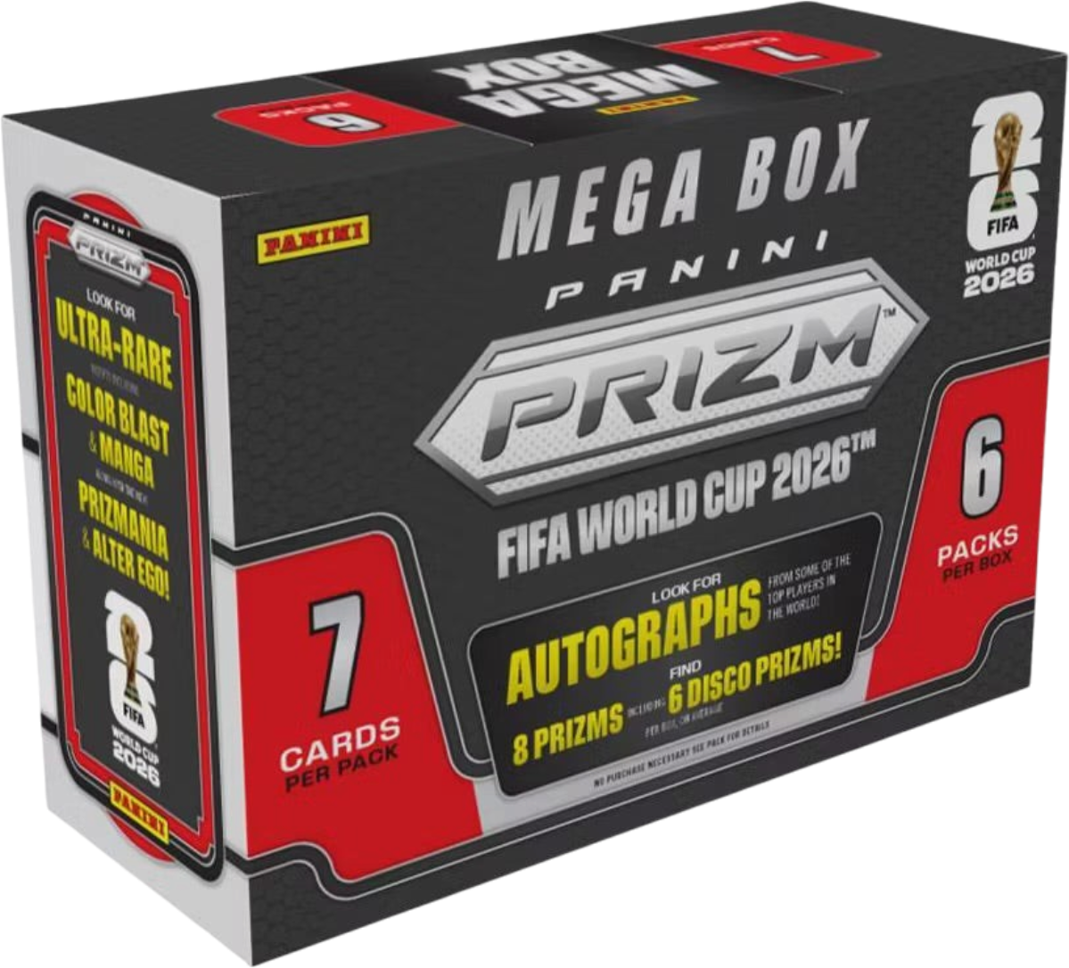 2026 Panini Prizm FIFA World Cup Soccer Trading Card Mega Box