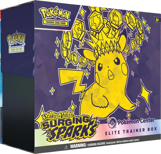 Surging Sparks Pokemon Center Elite Trainer Box (Exclusive) - SV08: Surging Sparks (SSP)