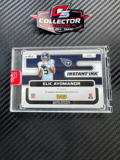 Panini 2025 Instant Ink Elic Ayomanor Auto /25 #INK-5