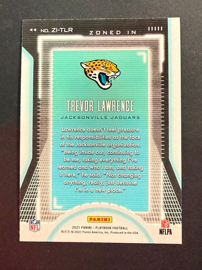 2021 Panini Playbook - Rookie Trevor Lawrence Zoned In #101 SSP Case Hit