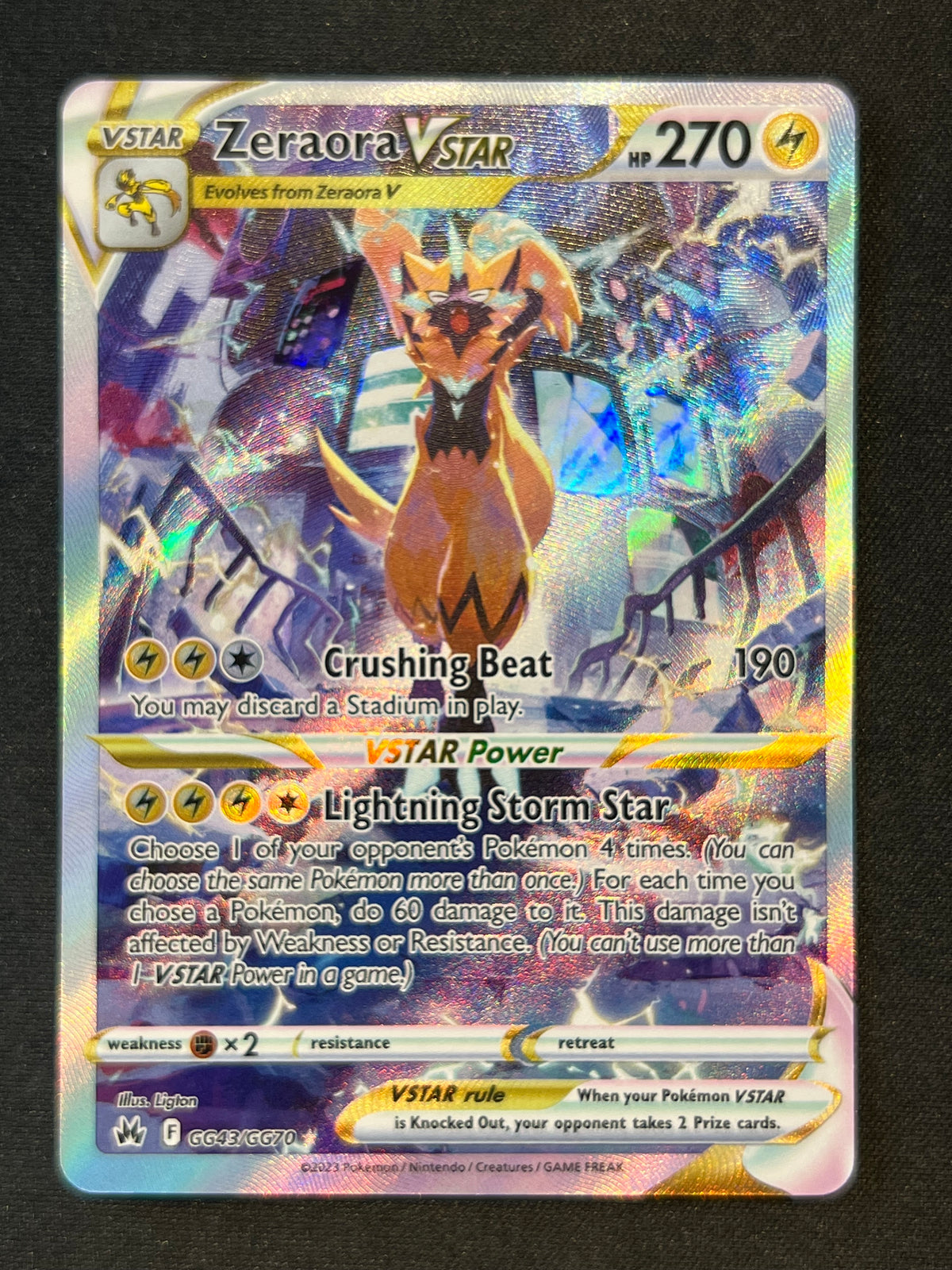 Zeraora VSTAR - SWSH: Crown Zenith: Galarian Gallery (CRZ:GG) NM Pokemon