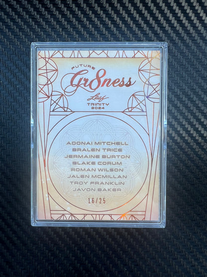 Leaf 2024 Trinity Future Gr8ness- 8 Rookie Players Autographs