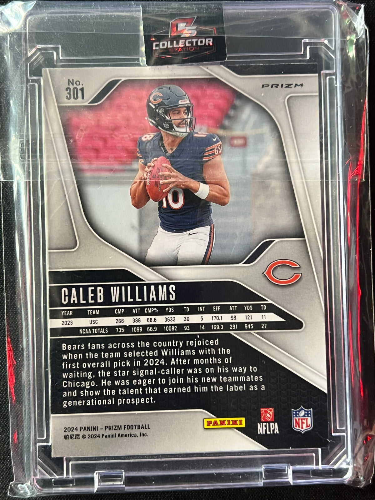 2024 Panini Prizm - Rookie Caleb Williams #301 Silver Prizm (RC)
