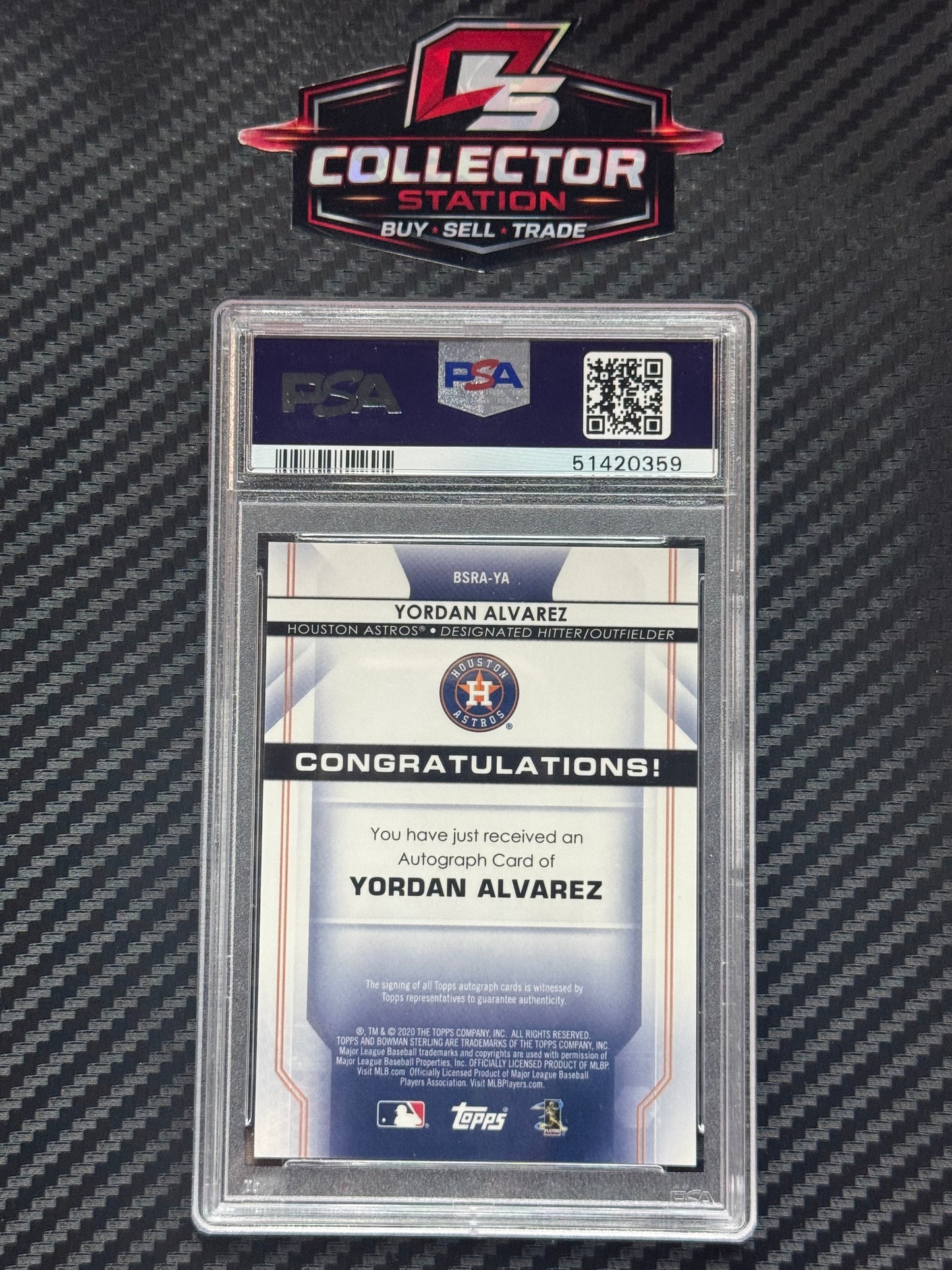 2020 Bowman Sterling Yordan Alvarez Rookie Autographs #BSRA-YA RC