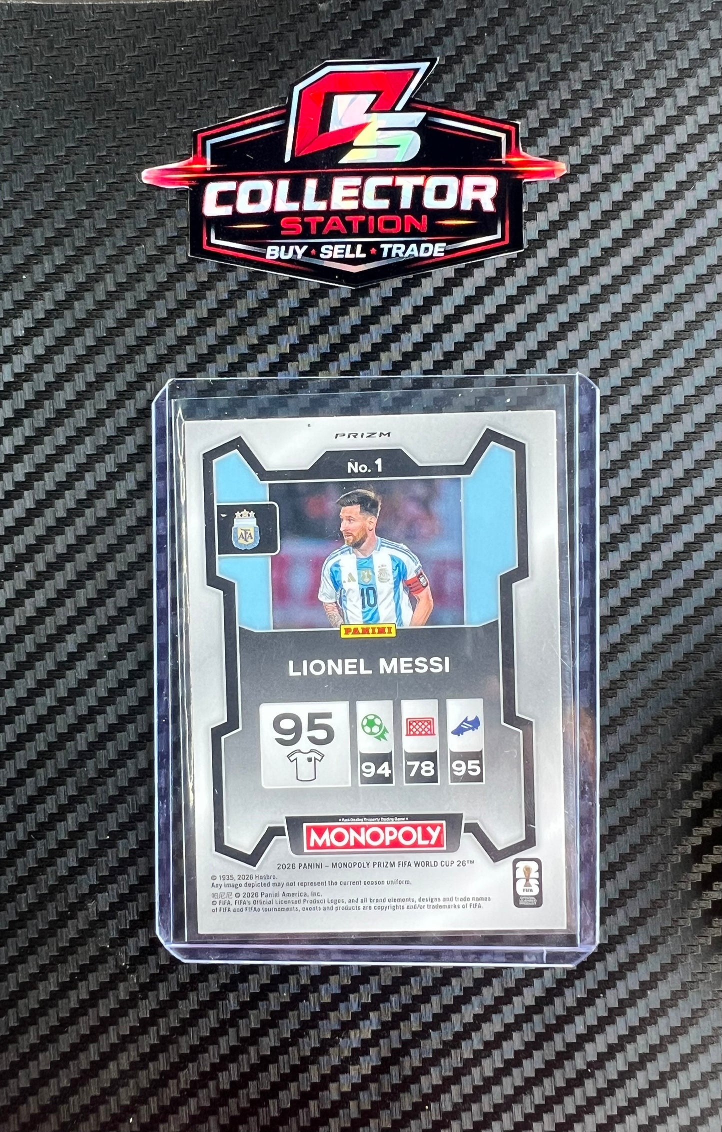 Panini 2026 Prizm Monopoly FIFA World Cup Lionel Messi Green Wave #1