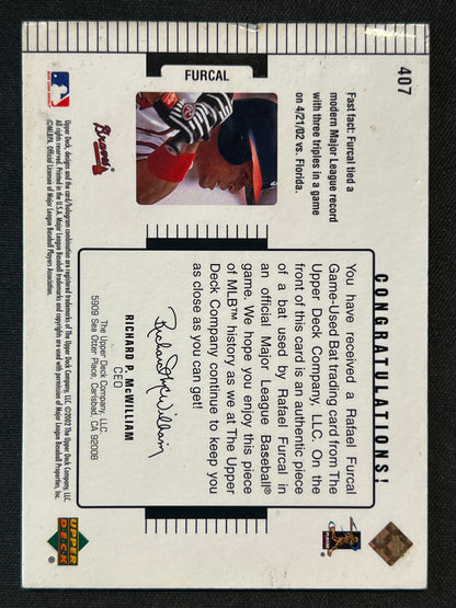 2002 Upper Deck Diamond Connection Collection Bats /775 Rafael Furcal #407