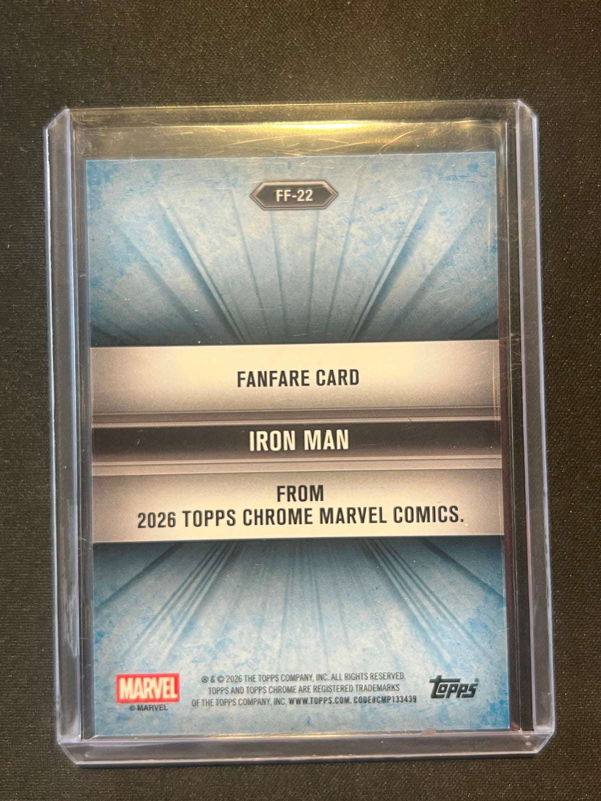 2026 Topps Chrome Marvel Comics #FF-22 Iron Man Fanfare SP