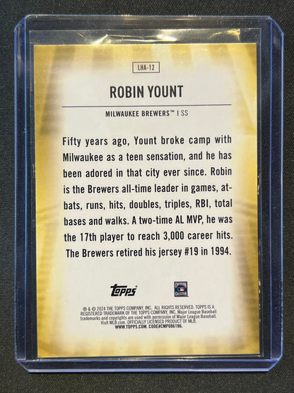 2024 Topps Update Series - Legendary Home Field Advantage Robin Yount #LHA-12