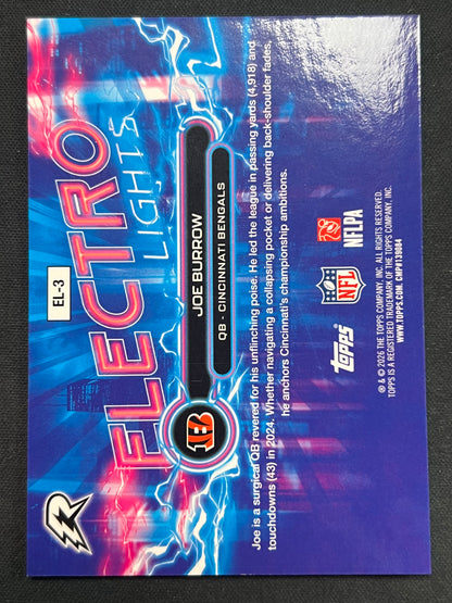 2026 Topps Resurgence Joe Burrow Electro Lights SSP #EL-3