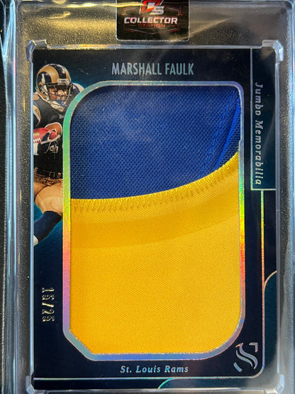 2025 Panini Silhouette Marshall Faulk /25 Jumbo Memorabilia 2-Color #JM-MFK
