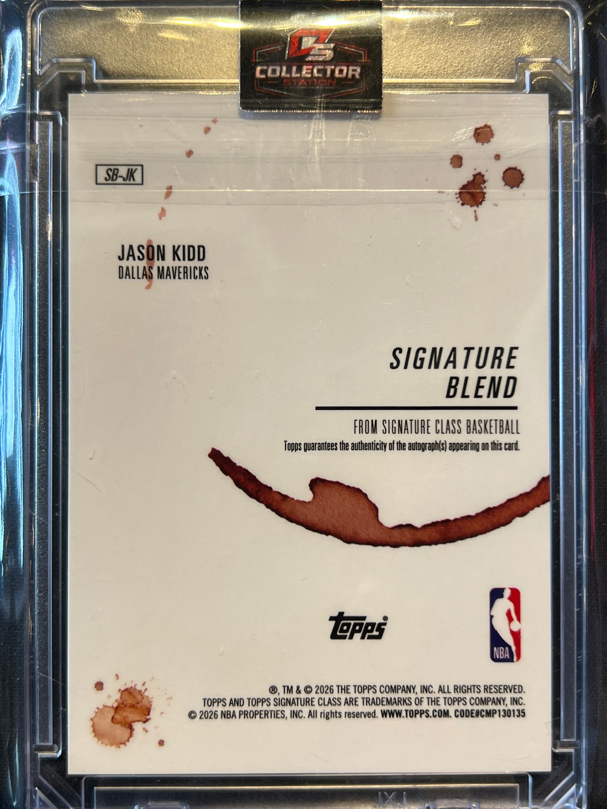 2026 Topps Signature Class Signature Blend Jason Kidd SB-JK (AU)