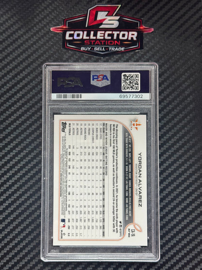 2022 Topps Chrome Logofractor Edition Yordan Alvarez Chrome Autographs #CA-YA PSA 9