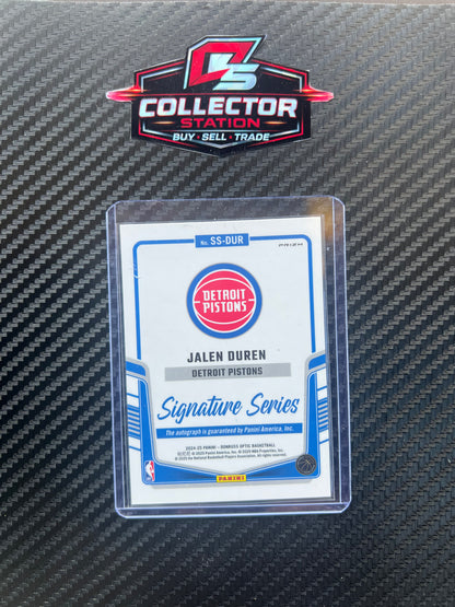 2024-25 Donruss Optic Jalen Duren Holo Signature Series #SS-DUR