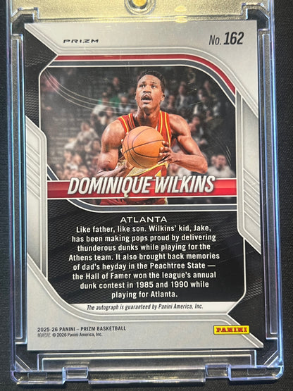 2025-26 Panini Prizm Dominique Wilkins Silver Prizm Autographs #162