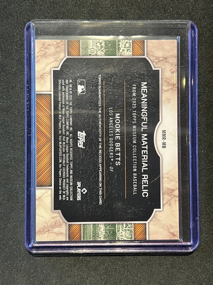 2025 Topps Museum Mookie Betts Gold Meaningful Material Jersey 33/49 #MMR-MB