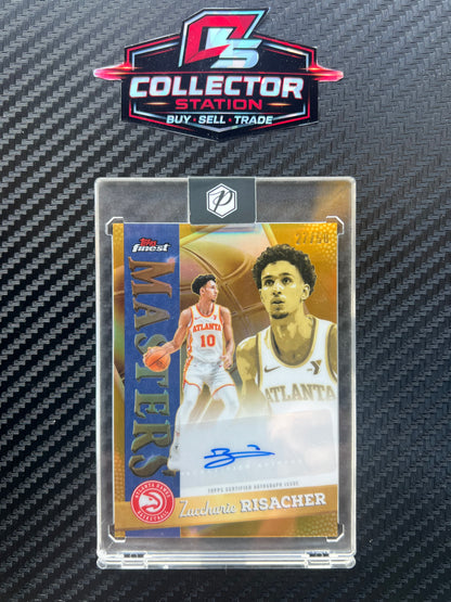2025-26 Topps Finest Zaccharie Risacher Masters Auto Gold #/50