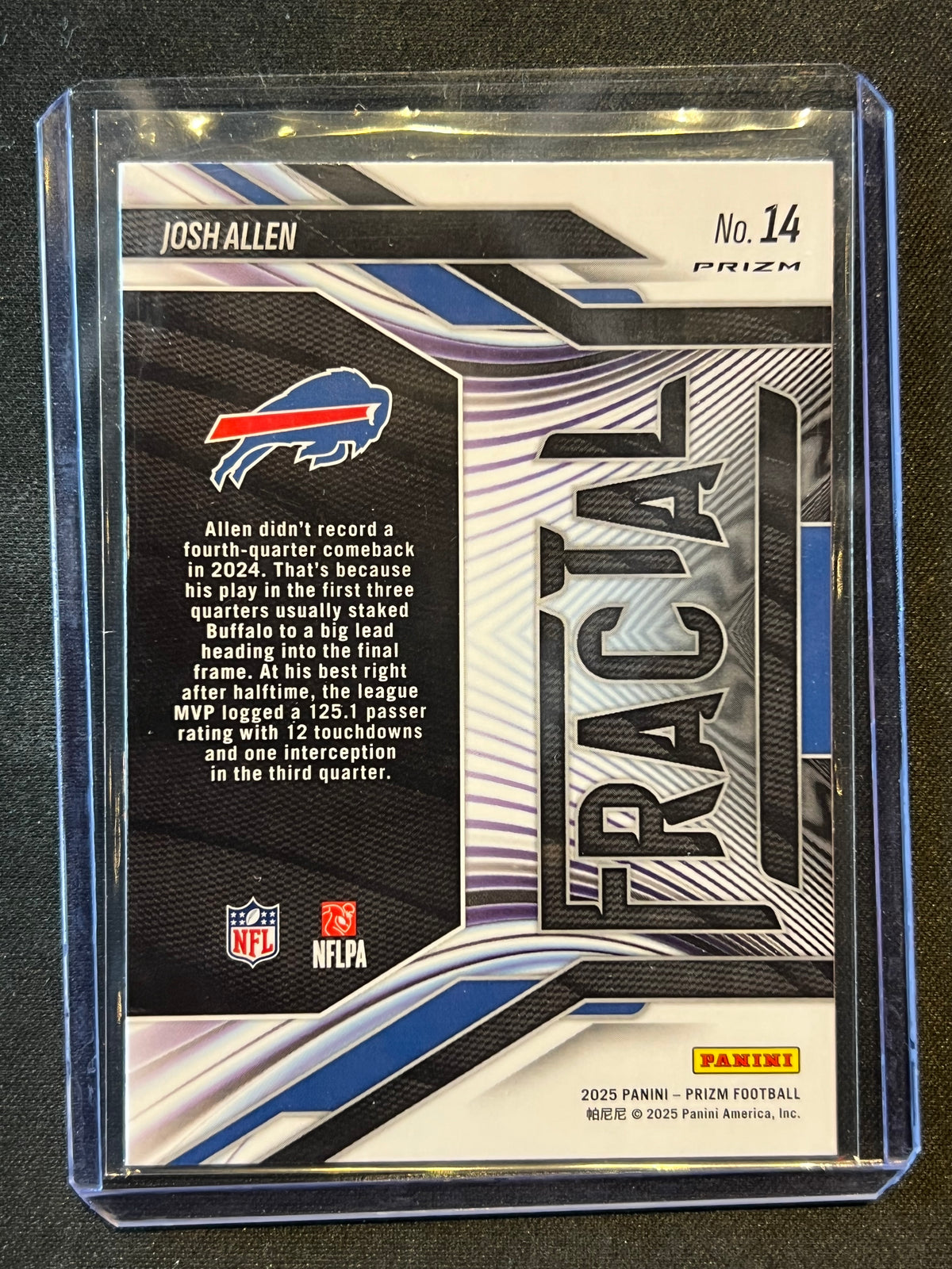 2025 Panini Prizm #14 Josh Allen Fractal No Huddle Disco